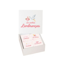 Caixa de Lembranças Branca c/ Motivos