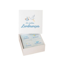 Caixa de Lembranças Branca c/ Motivos