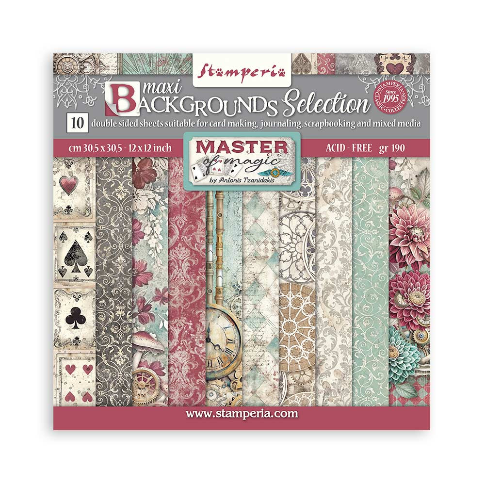 Bloco 10 folhas Maxi Background selection - Master of Magic