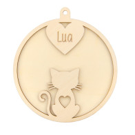 BOLA NATAL GATO C/NOME...