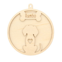 BOLA NATAL CÃO C/NOME PERSONALIZAVEL