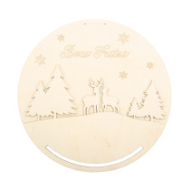 CAÇA SONHOS C/ VEADOS D.30X0.3CM CHOUPO