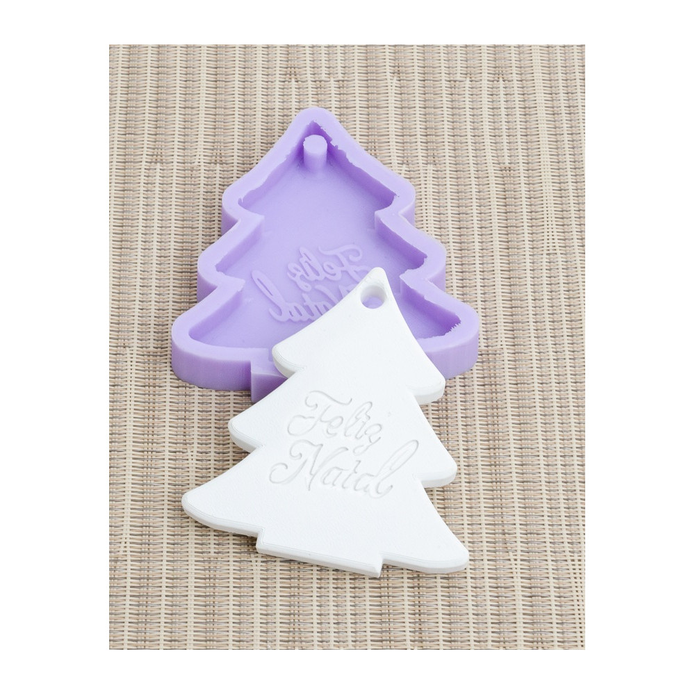 MOLDE SILICONE PINHEIRO FELIZ NATAL