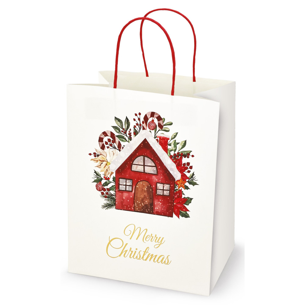 Saco Branco  Merry Christmas 33x45,7