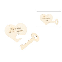 2 PORTA CHAVES NAMORADOS (CORAÇÃO+CHAVE)