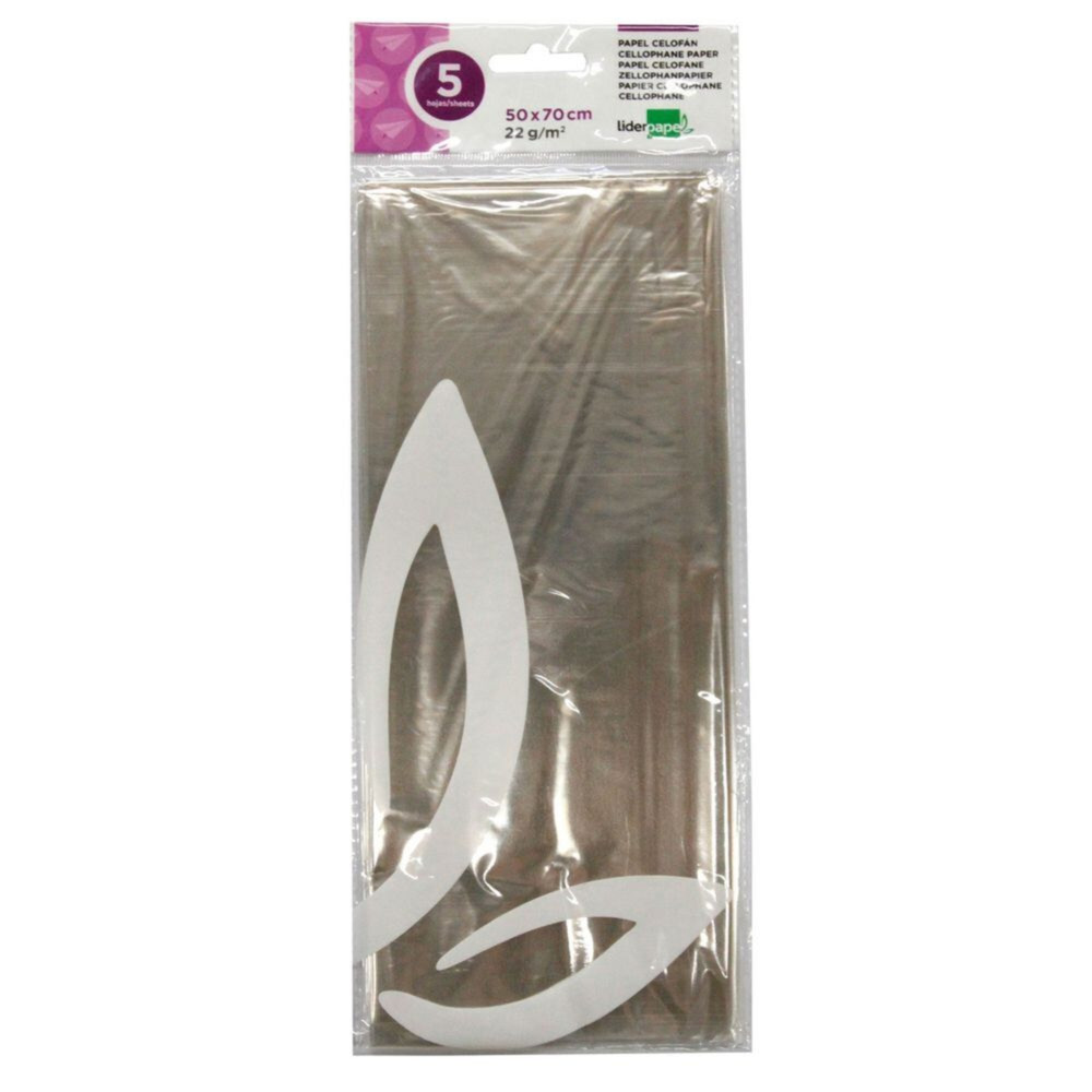 Papel Celofane Transparente 5 Folhas
