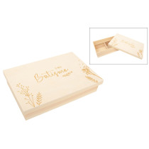 CAIXA P/ BATIZADO GRAVAÇÃO A LASER "O MEU BATISMO"