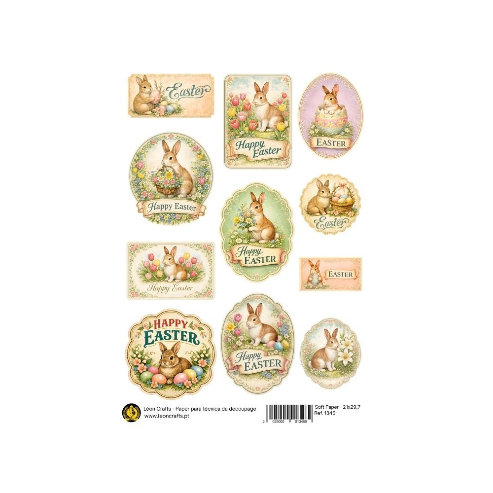 Papel de Arroz A4-Etiquetas da Páscoa