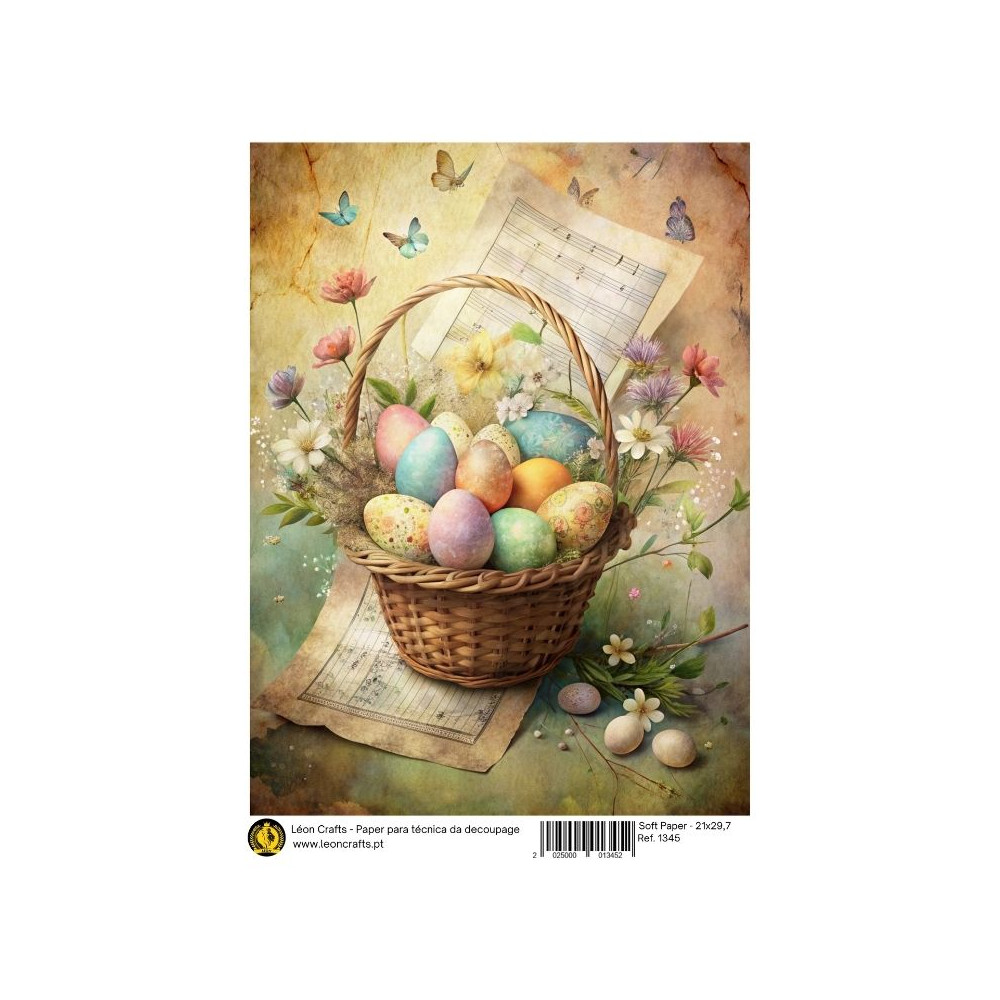 Papel de Arroz A4-Cesto da Páscoa