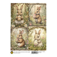 Papel de Arroz A4-Coelhinhos