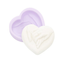 MOLDE SILICONE MAOS SOBRE CORAÇÃO