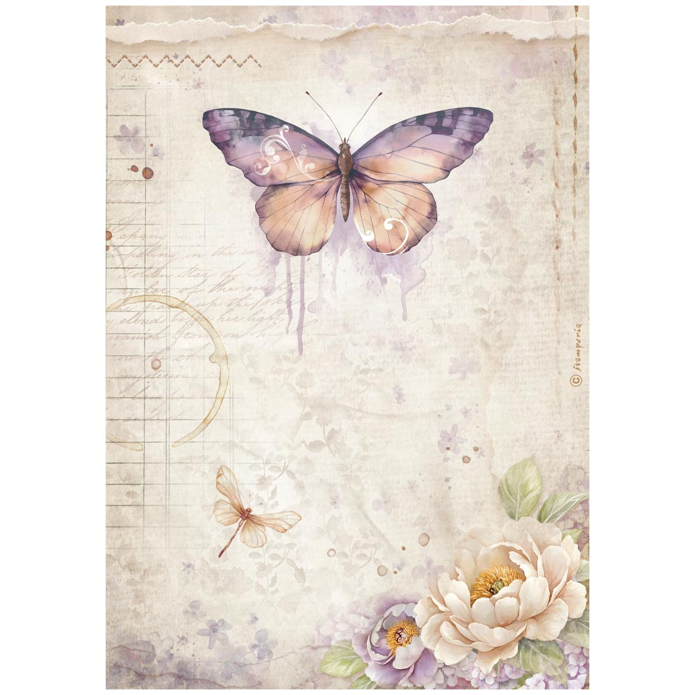 Papel de arroz A4 - Borboleta