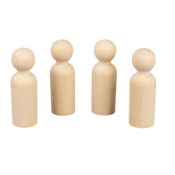 CONJ. 4 FIGURAS MADEIRA