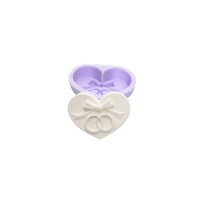 MOLDE SILICONE CORAÇAO COM...