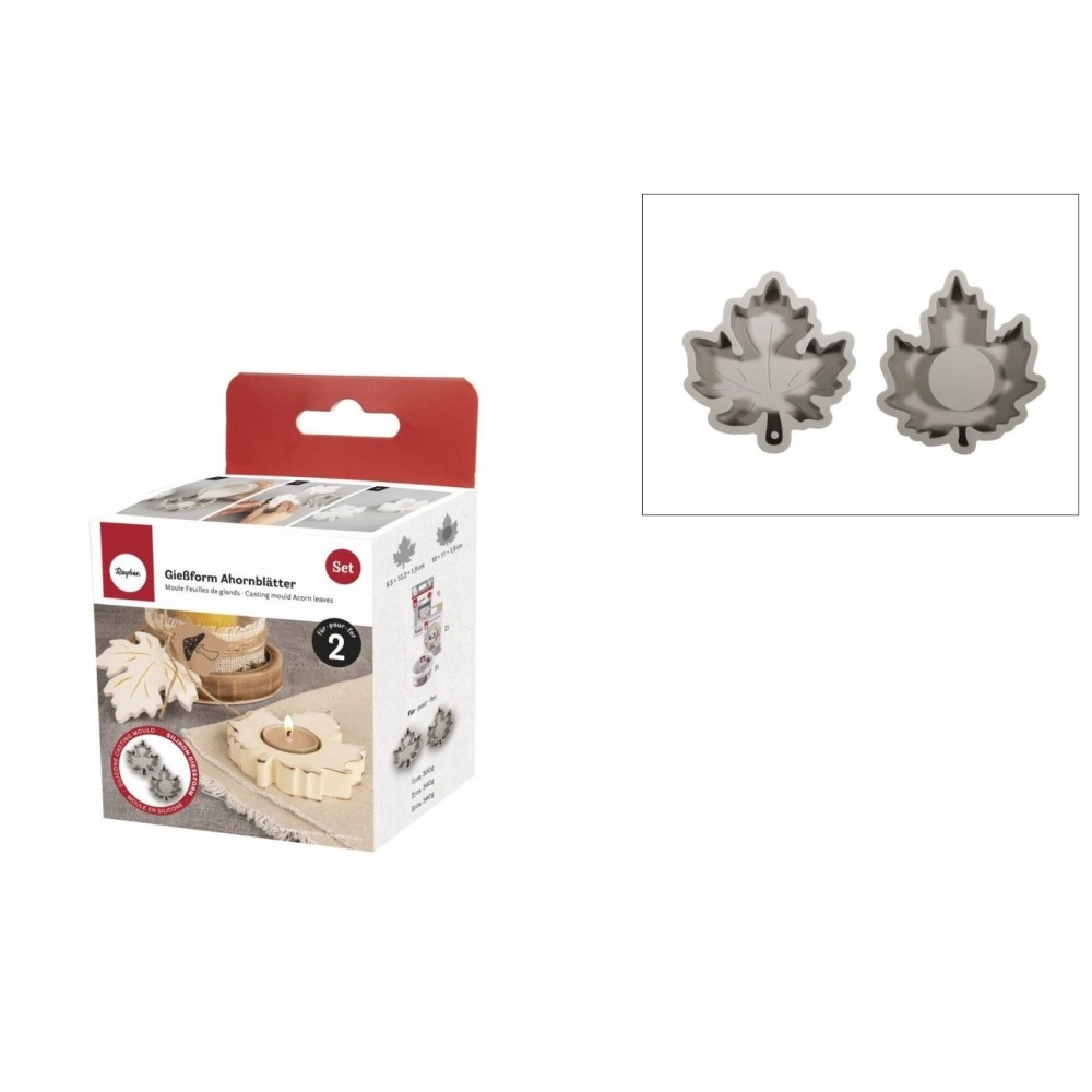 Molde silicone Folhas