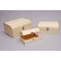 Baú plano com fecho prata