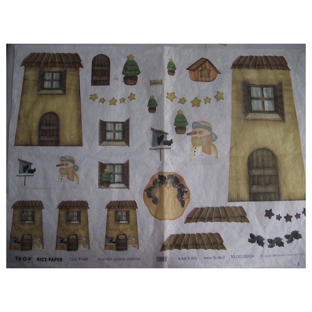 Papel de arroz Natal