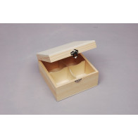 Caixa de chá com fecho 4 divisórias