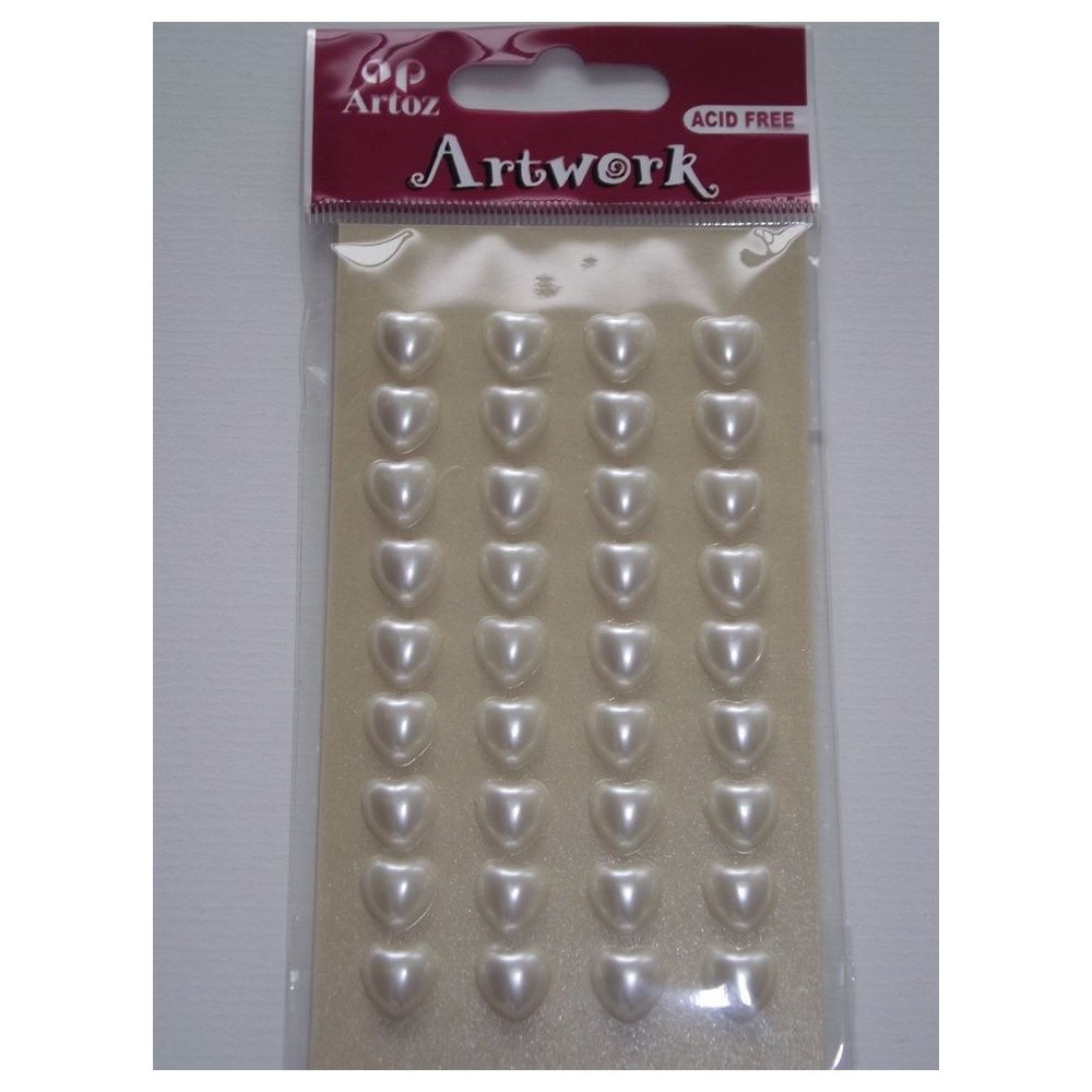 Pérolas adesivas coração