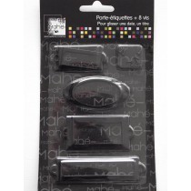 Conjunto de molduras metálicas pretas