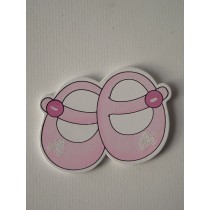 Sapatinhos de madeira rosa 