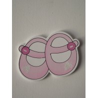 Sapatinhos de madeira rosa 