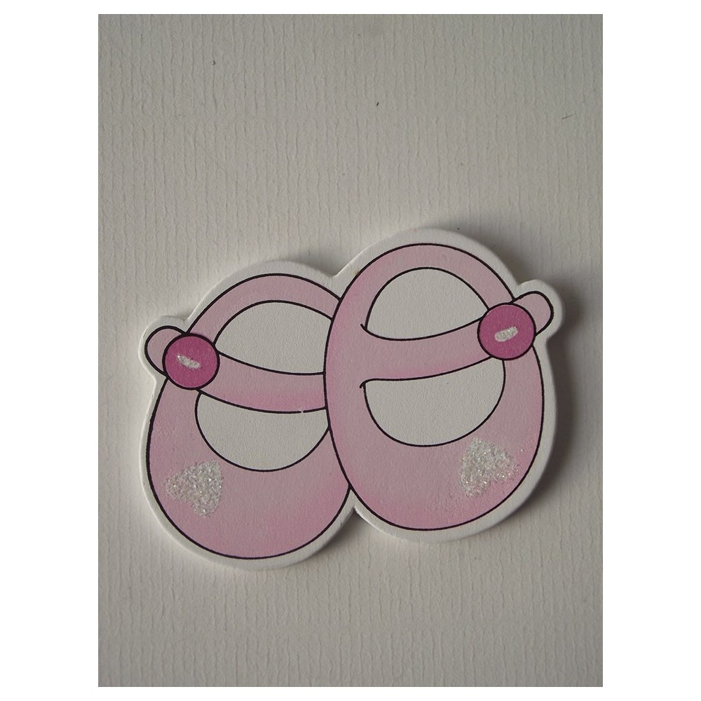 Sapatinhos de madeira rosa 