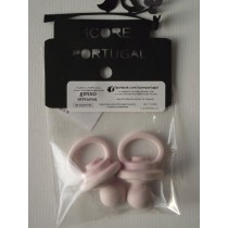 Chupetas de gesso perfumado rosa