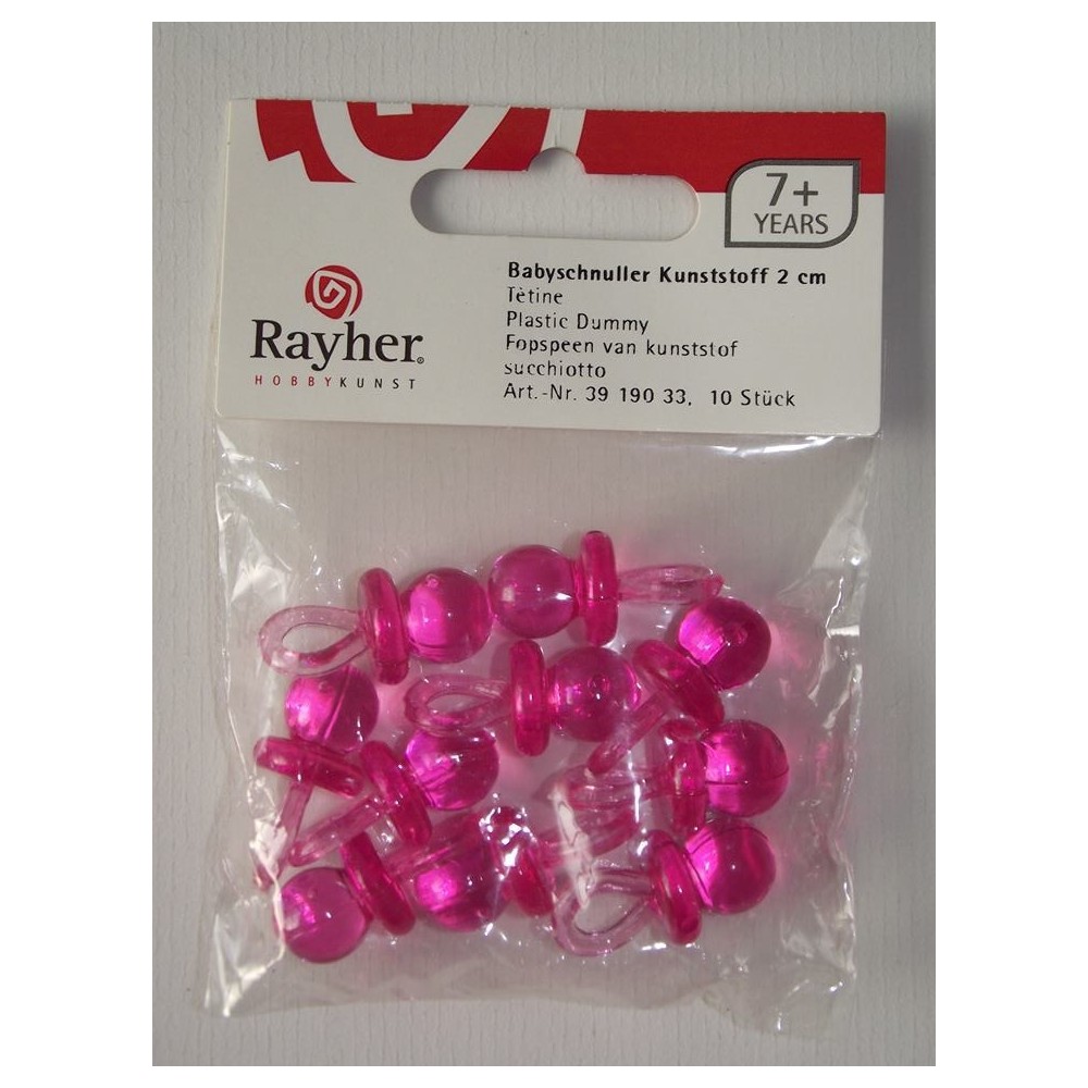 Conjunto de 10 chupetas rosa