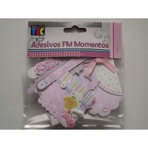 Conjunto de aplicações em papel para menina