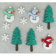 Botões bonecos de neve 