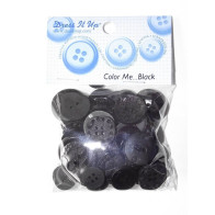 Botões diversos tamanhos pretos