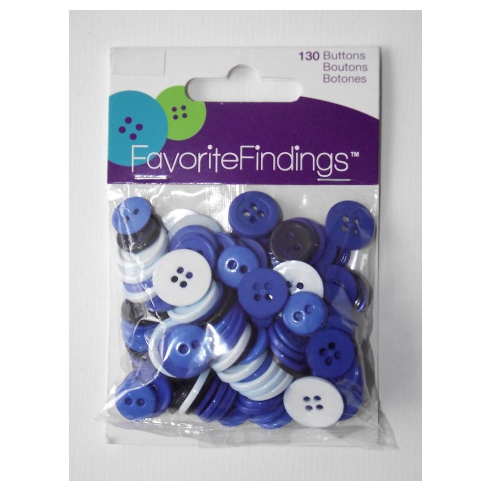 Botões simples azuis