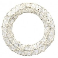 Coroa em vime branca 20cm