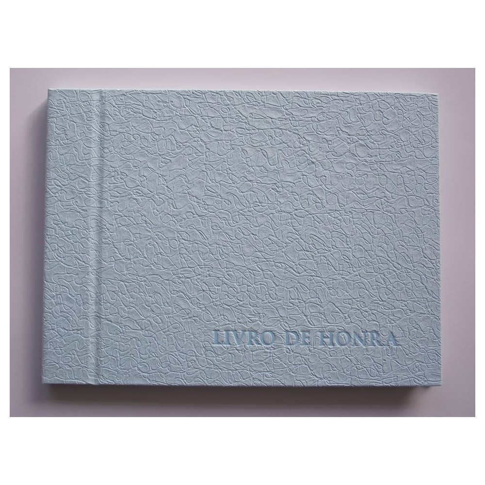 Livro de Honra A4 100% algodão azul