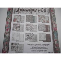 Bloco de papel de Scrap Roses & Laces