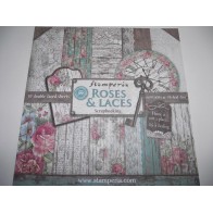 Bloco de papel de Scrap Roses & Laces
