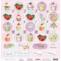 Papel de scrap Cupcakes