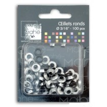 Ilhoses pretos 3/16 100 unidades