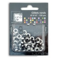Ilhoses pretos 3/16 100 unidades