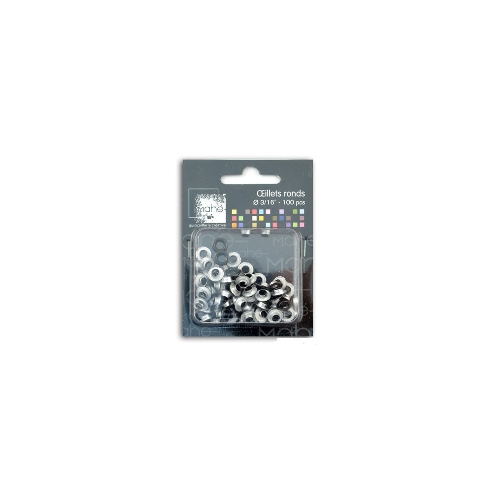 Ilhoses pretos 3/16 100 unidades