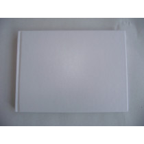 Livro de honra horizontal metalizado branco A5