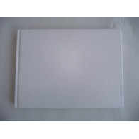 Livro de honra horizontal metalizado branco A5