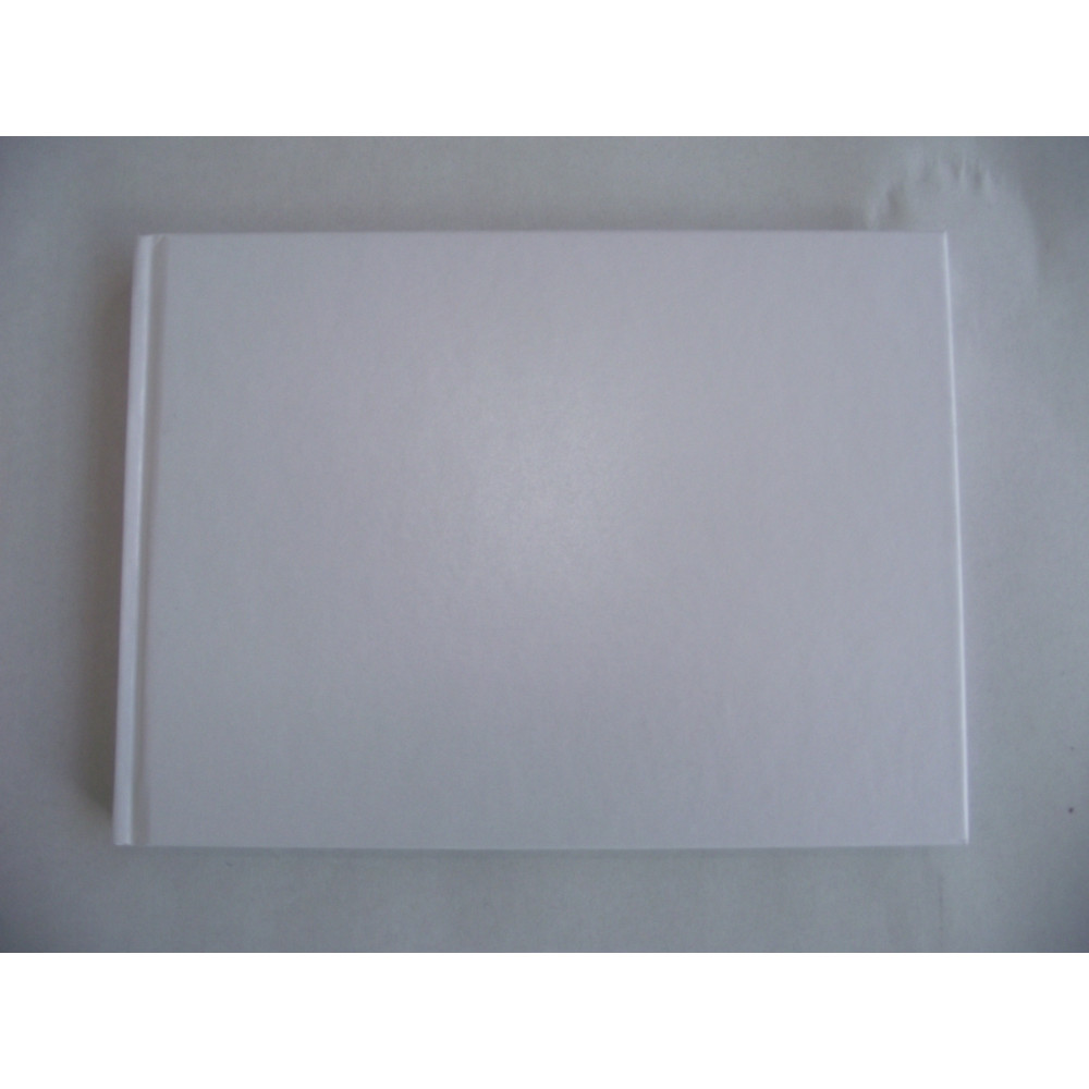 Livro de honra horizontal metalizado branco A5