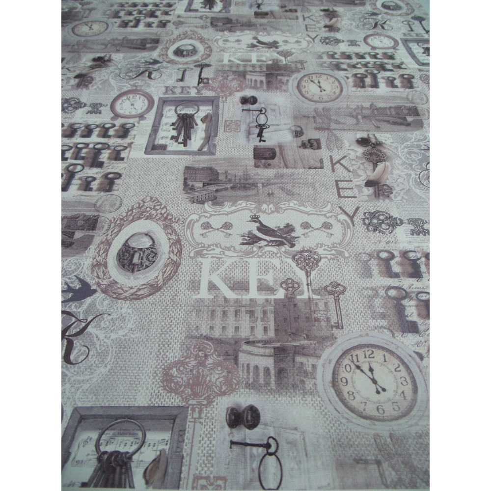Papel de cartonagem chaves e relógios