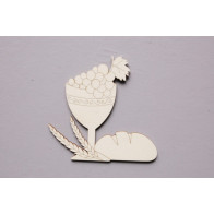 Cálice com pão e uvas