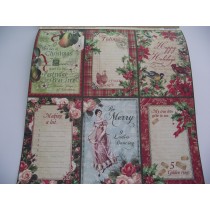 Papel de Scrap Twelve Days of Christmas Graphic 45