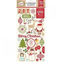 Chipboard accents  adesivos I Love Christmas