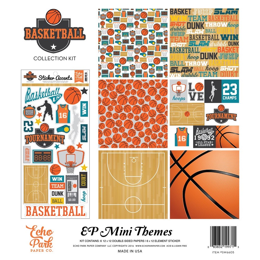 Bloco de papel de scrap Basketball