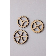 Conjunto de 3 rodas de relógio